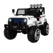 Kids 12V 3-6Km/H Ride On Jeep Off Road Car W/Flash Light Music,Safe Romote Control,28Cm Seat-White