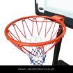 1.65-2.1M Mobile Basketball Hoop Stand W/Ring,Backboard,Stable Base,Protetive Sleeve On Pole