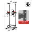 Height Adjustable Exercise Power Tower For Multi Home Gym-Knee Raise,Pull Up,Dip Bar,Leg Press