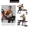 Foldable Adjustable Home Gym Workout Weight Bench For Chest Shoulder Presses,Crunches,Dumbbell