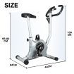 Upright Stationary Exercise Spin Bike W/Adjustable Resistance,Lcd Screen For Cardio Training-Grey