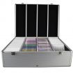 Portable Aluminium Cd Dvd Box 1000 Discs Storage Case For For Pro Djs, Music Or Movie Lovers