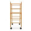 70-180Cm Height Adjustable Mobile Safety Scaffold Max 450Kg Load W/3 Lock System-Yellow