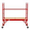 70-180Cm Height Adjustable Mobile Safety Scaffold Bear Up To 450Kg W/3 Lock System-Red