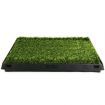 Indoor Pet Toilet Training Dog Potty Pad Grass Mat W/Removable Waste Tray Easy To Clean