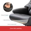 Office 8 Point Heating Swivel Massage Chair Thick Padding Recliner W/ Foot Rest Set-Black