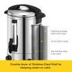 15L 2-Layer Super Insulation Hot Water Urn Stainless Steel For Coffee Juice Cider Or Tea