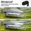 14-16Ft High Quality Weather/Uv Resistant Boat Cover Canopy For  V-Hull Open Fishing Boats