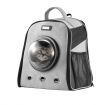 Pet Travel Carrier Backpack W/Semi-Sphere Window Breathable High Quality Material-Grey