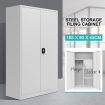 185Cm Lockable Metal Officeworks File Cabinet Storage Cupboard Scratch Resistant & Durable