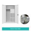 185Cm Lockable Metal Officeworks File Cabinet Storage Cupboard Scratch Resistant & Durable