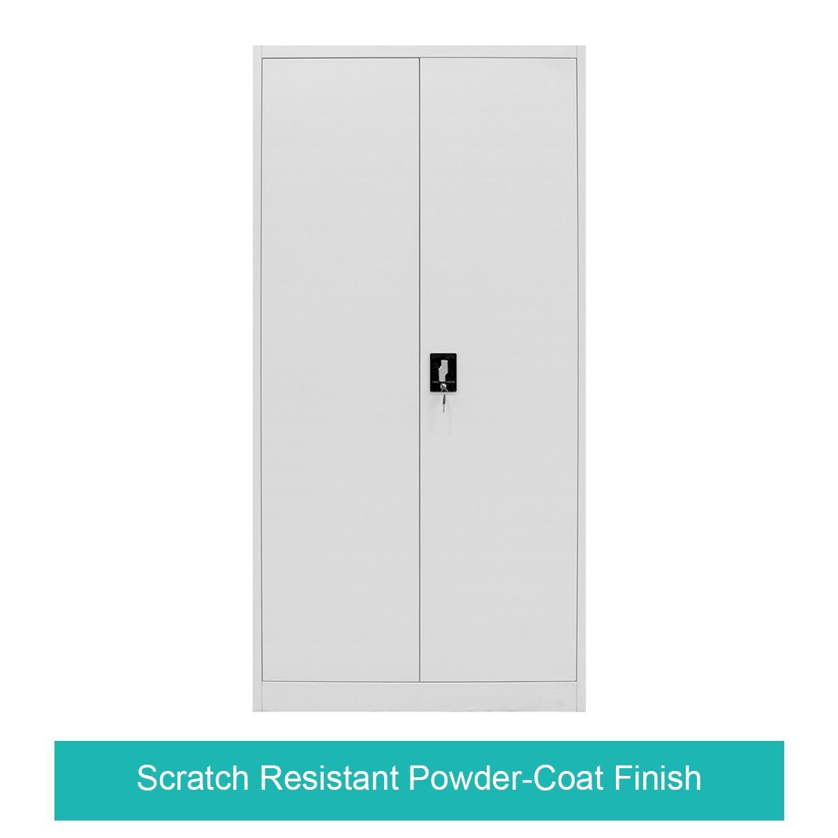 185Cm Lockable Metal Officeworks File Storage Cupboard Scratch