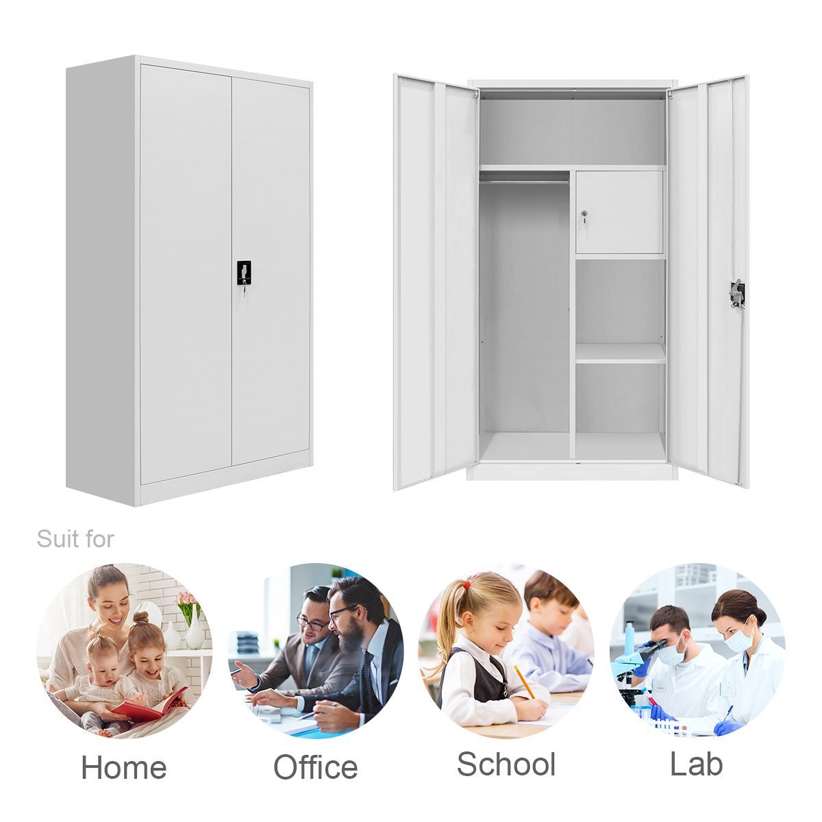 185Cm Lockable Metal Officeworks File Storage Cupboard Scratch