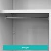 185Cm Lockable Metal Officeworks File Cabinet Storage Cupboard Scratch Resistant & Durable
