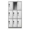 185Cm 9 Doors Gym Office Lab Security Metal Locker Storage Cupbord W/ Heavy Duty Steel