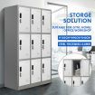 185Cm 9 Doors Gym Office Lab Security Metal Locker Storage Cupbord W/ Heavy Duty Steel