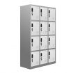 185Cm 12 Doors Gym Office Lab Security Metal Locker Storage Cupbord W/ Heavy Duty Steel
