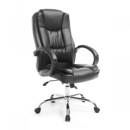 Premium High Back Executive Office Chair W/Adjustable Height,Pu Leather Extra Thick Seat
