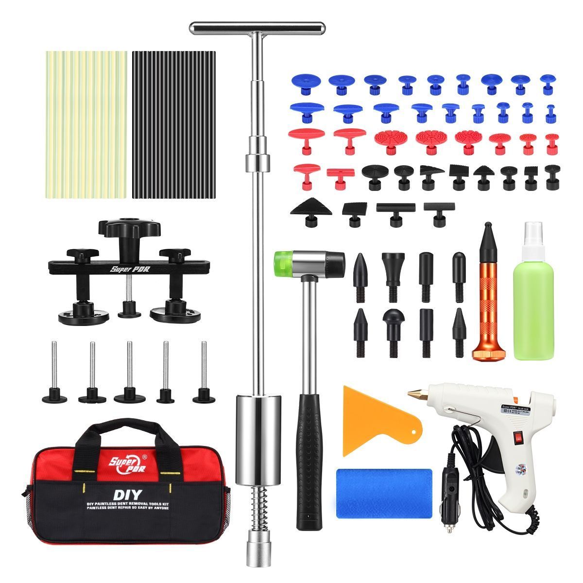 Pro Pdr 83 Pcs Paintless Dent Removal Puller Tool Car Damage Repair Kit ...
