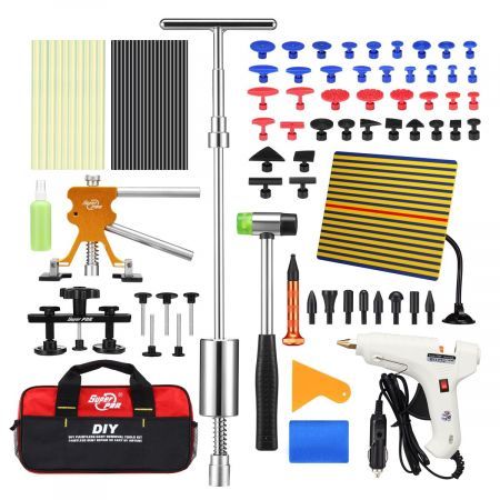 Pro Pdr 85 Pcs Paintless Dent Removal Puller Tool Car Damage Repair Kit Money Saving