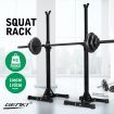 2X 103-165Cm Height Adjustable Squat Rack Weight Lifting Barbell Stand 300Kg Capacity