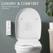 Smart Electric Heated Toilet Seat Bidet W/Front Back Cleaning,Air Dryer,Auto Deodorizer