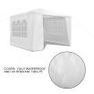 3X3M Waterproof Uv Block Outdoor Gazebo Party Marquee Tent W/2 Doors 2 Windows - White