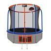 10Ft 60-Spring High Bouncy Trampoline W/Safety 1.8M Enclosure,Basketball Hoop, Max 150Kg