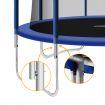 10Ft 60-Spring High Bouncy Trampoline W/Safety 1.8M Enclosure,Basketball Hoop, Max 150Kg