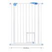 100Cm Tall 80-90Cm Width Double Lock Pet Child Safety Gate Barrier Fence W/ Cat Door