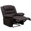 Super Soft Pu Leather High Density Foam 135° Recliner Arm Chair W/Adjustable Footrest