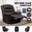 Super Soft Pu Leather High Density Foam 135° Recliner Arm Chair W/Adjustable Footrest