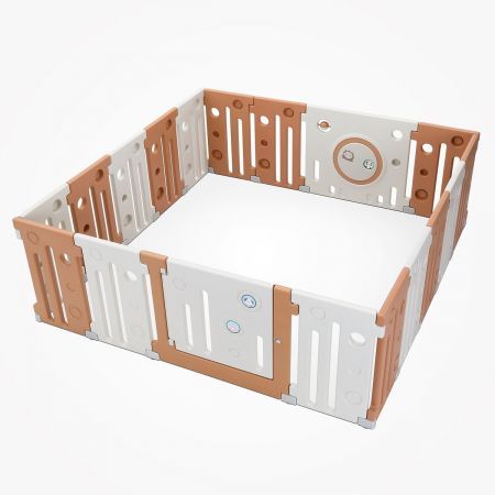 Shape Adjustable 18 Panels Baby Playpen Toddler Activty Center W/Safety Lock,Gate