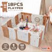 Shape Adjustable 18 Panels Baby Playpen Toddler Activty Center W/Safety Lock,Gate