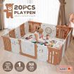 Shape Adjustable 20 Panels Baby Playpen Toddler Activty Center W/Safety Lock,Gate