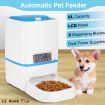 6L Automatic Cat Dog Pet Feeder Dispenser Set 1- 4 Meals/Day W/ Voice Recorder