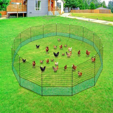 30M X 1.25M Any Shape Poultry Netting Enclosure Chicken Duck Fence W/ 15 Posts