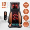 Home Car Seat Massager Heated Cushion W/Vibrate,Shiatsu,Roll,Knead Function-Orange