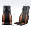 Home Car Seat Massager Heated Cushion W/Vibrate,Shiatsu,Roll,Knead Function-Orange