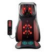 Home Car Seat Massager Heated Cushion W/Vibrate,Shiatsu,Roll,Knead Function-Red