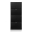 60 Pairs Shoe Cabinet Footwear Storage Cupboard, 4 Racks W/3 Compartments Each