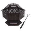 28" Outdoor Fire Pit Portable Fireplace Brazier Patio Heater Easy To Empty & Clean
