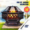 28" Outdoor Fire Pit Portable Fireplace Brazier Patio Heater Easy To Empty & Clean