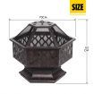 28" Outdoor Fire Pit Portable Fireplace Brazier Patio Heater Easy To Empty & Clean