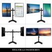 Height Adjustable Dual Monitor Stand Desk Mount Bracket For 13-27 Inches Screen