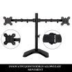 Height Adjustable Dual Monitor Stand Desk Mount Bracket For 13-27 Inches Screen