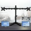 Height Adjustable Dual Monitor Stand Desk Mount Bracket For 13-27 Inches Screen