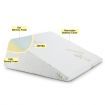 Car Home Office Cool Gel Memory Foam Wedge Pillow W/Bamboo Fabri Antibacterial