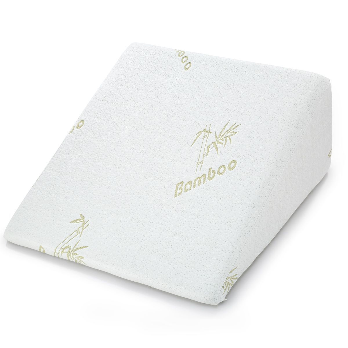 Car Home Office Cool Gel Memory Foam Wedge Pillow W/Bamboo Fabri Antibacterial