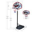 1.4-1.9M Portable Kids Basketball Hoop Stand System W/ Protective Cover Stable Base